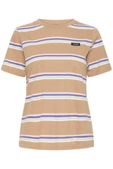 Pulz Jeans Blake T-shirt - Dune Strip