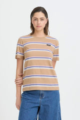 Pulz Jeans Blake T-shirt - Dune Strip