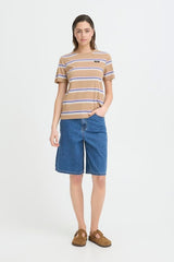 Pulz Jeans Blake T-shirt - Dune Strip