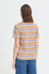 Pulz Jeans Blake T-shirt - Dune Strip