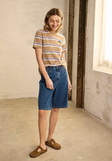 Pulz Jeans Blake T-shirt - Dune Strip