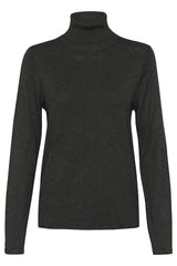 Culture Annemarie Loose Roll-Neck - Raven Melange