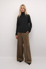 Culture Annemarie Loose Roll-Neck - Raven Melange