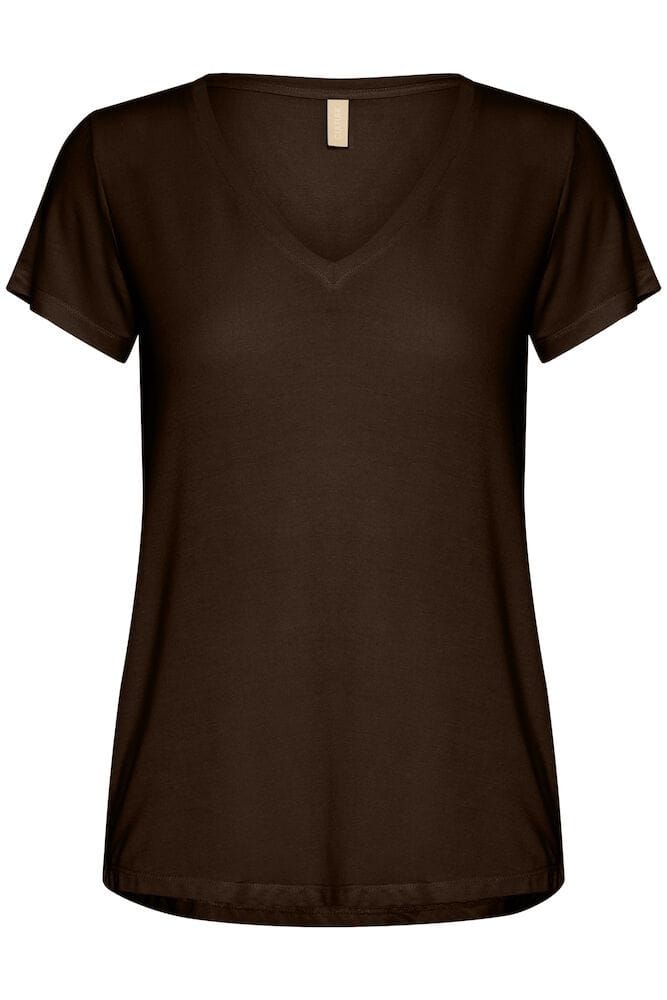 Culture Poppy V-neck T-Shirt - Brown
