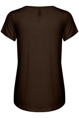 Culture Poppy V-neck T-Shirt - Brown
