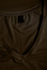 Culture Poppy V-neck T-Shirt - Brown