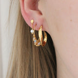 Stine A Tres Petit Etoile Earring White Pearl