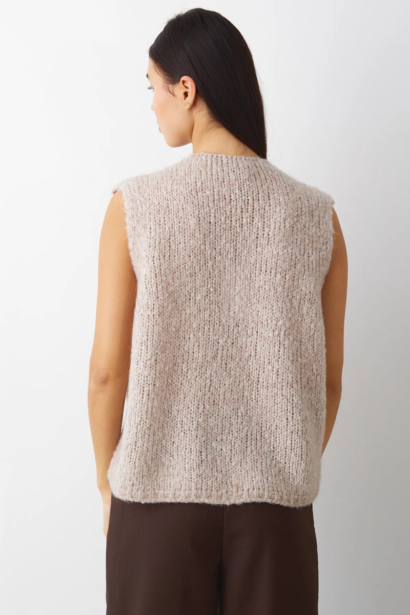 Noella Jacey Knit Vest - Oatmeal