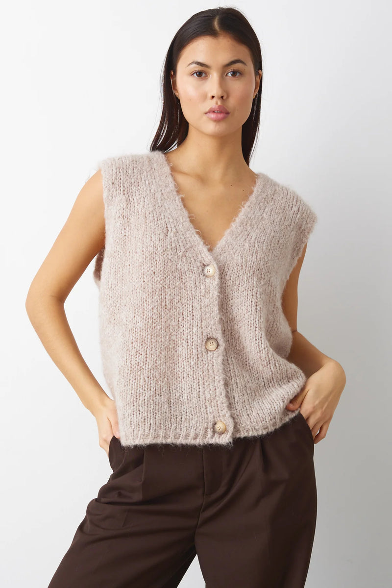 Noella Jacey Knit Vest - Oatmeal