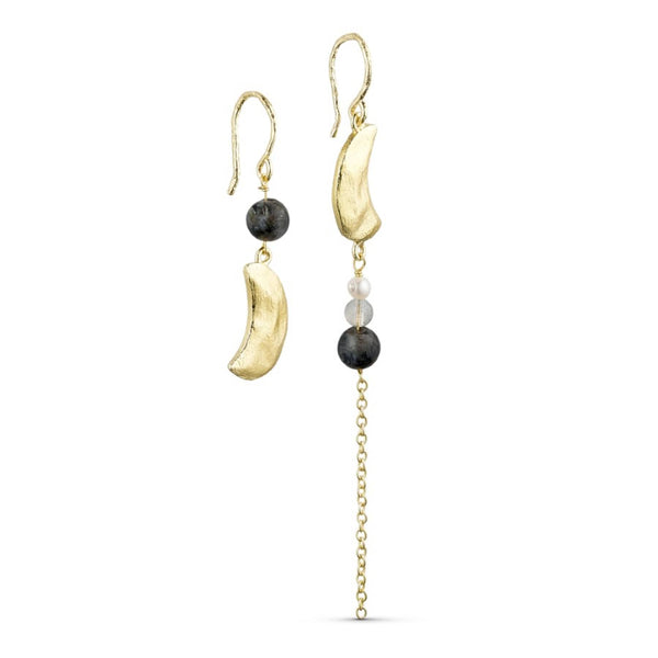 Pure By Nat Noella Hook Earring With Gemstones