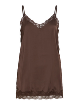 Vila Ionara Lace Singlet - Coffee Bean