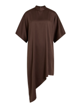 Vila Iestina S/S Higt Low Dress - Coffee Bean