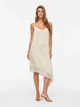 Vila Erum Fringes Slips Dress - Birch