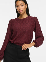 Vila Asta O-Neck L/S Top - Port Royale