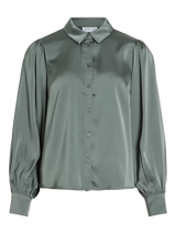 Vila Enna Ravenna L/S Balloon Shirt - Balsam Green