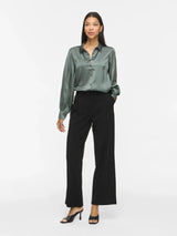 Vila Enna Ravenna L/S Balloon Shirt - Balsam Green