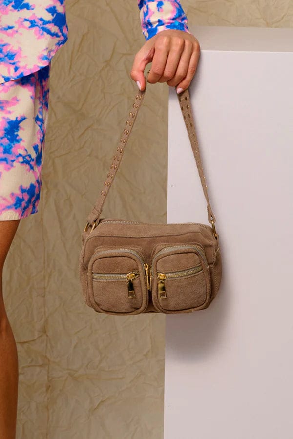 Noella Kendra Bag Real Suede W. Gold - Taupe