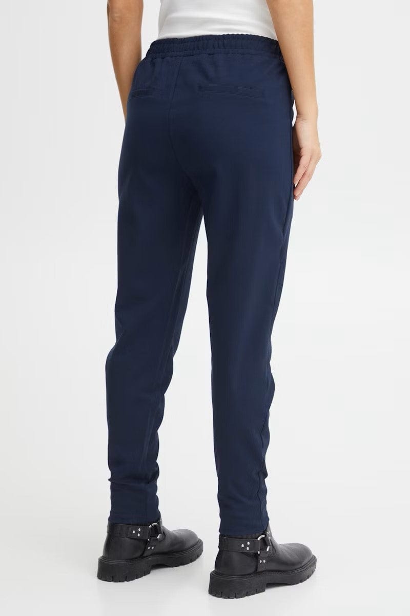 Pulz Kira High Waist Pant - Navy