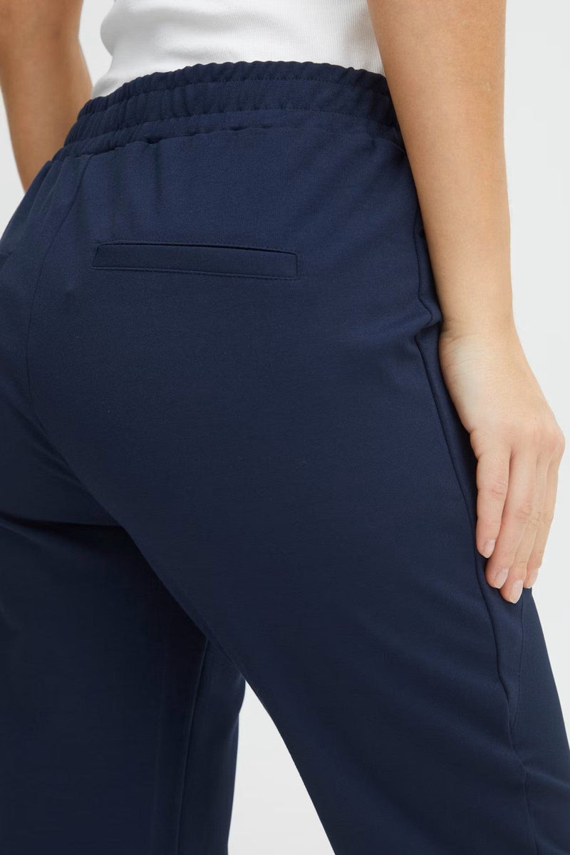 Pulz Kira High Waist Pant - Navy