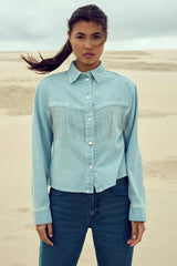 Noella Krislynn Shirt - Light Blue Wash