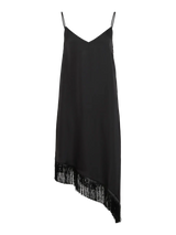 Vila Erum Fringes Slips Dress - Black
