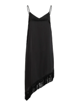 Vila Erum Fringes Slips Dress - Black