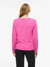Vila Viril O-Neck L/S Knit Top - Fiji Flower