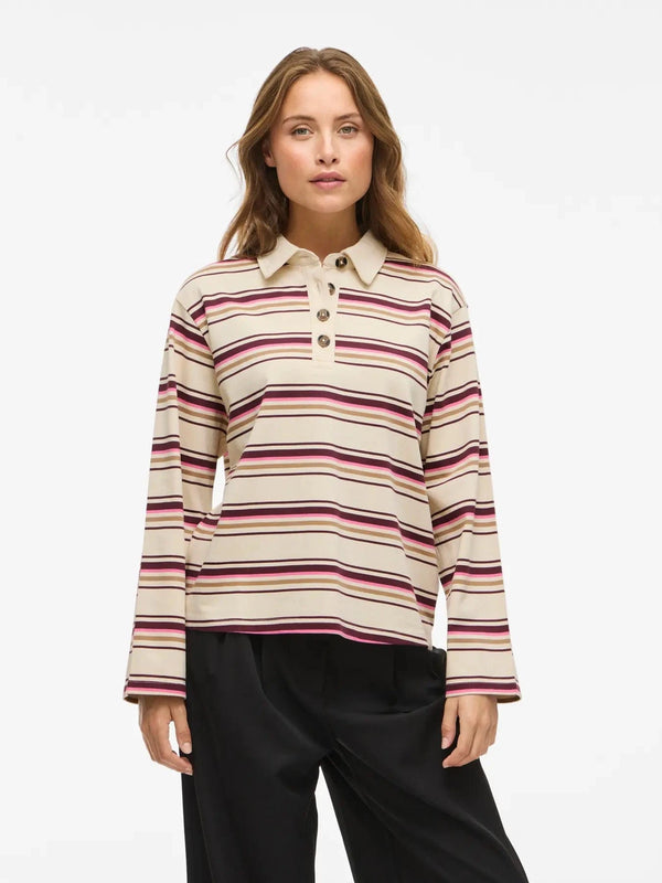 Vila Sina L/S Polo Shirt