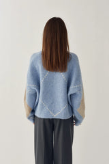 Noella N-Laiana Knit Cardigan - Sky Blue Mix