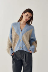 Noella N-Laiana Knit Cardigan - Sky Blue Mix