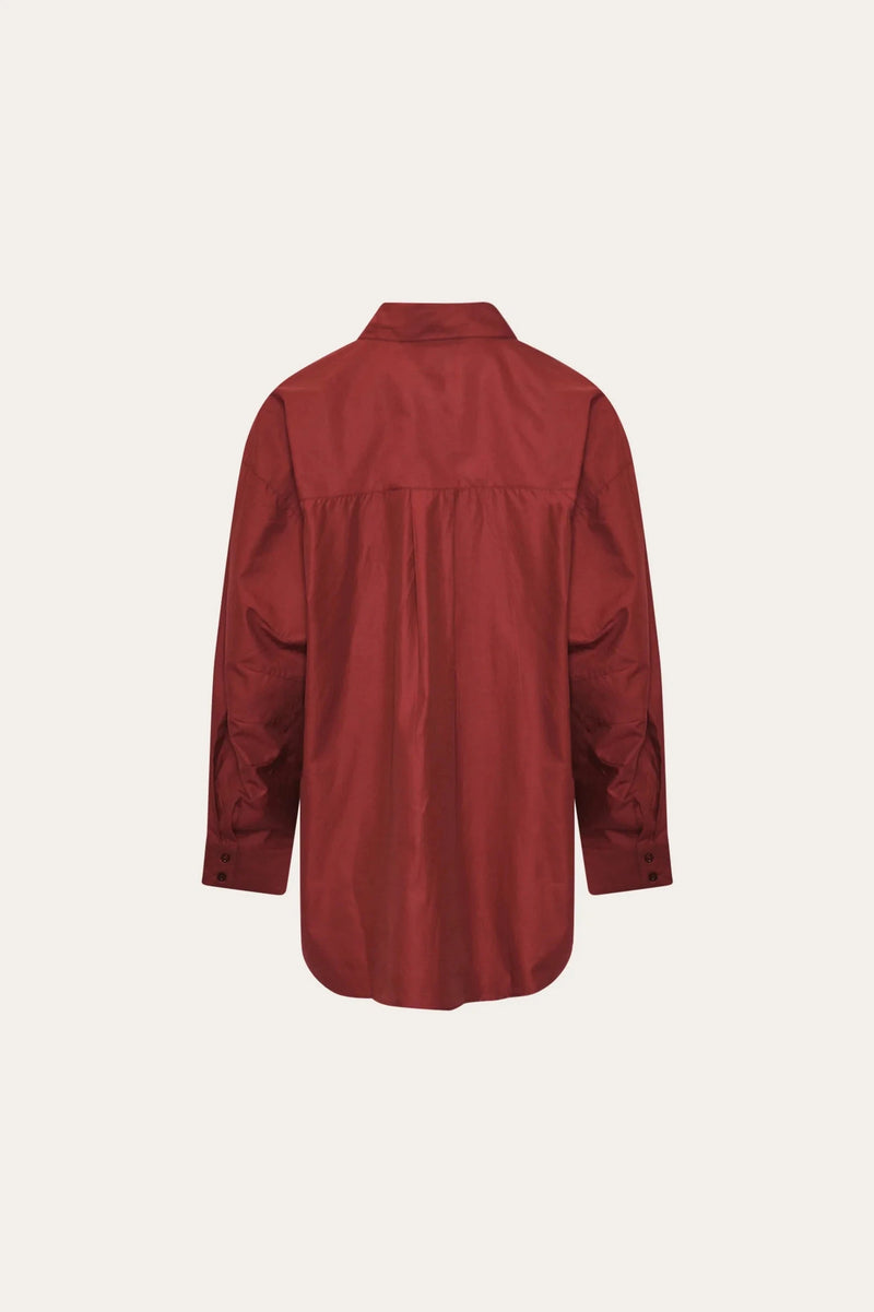 Noella Leonie Shirt - Dusty Mahogany