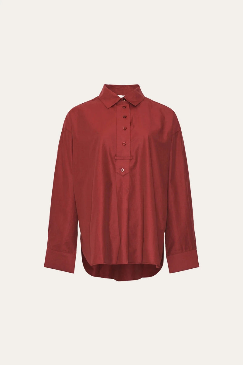 Noella Leonie Shirt - Dusty Mahogany