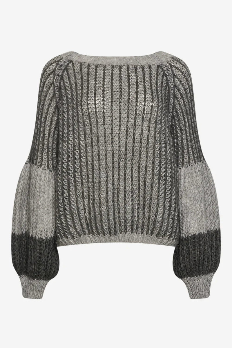 Noella Liana Knit Sweater - Grey Melange Mix