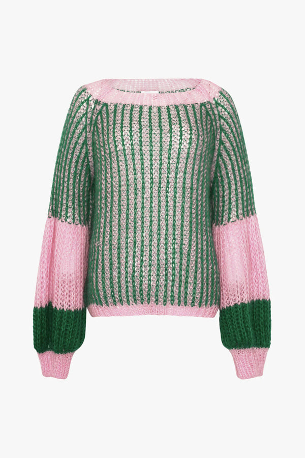 Noella Liana Knit Sweater - Green Bubblegum