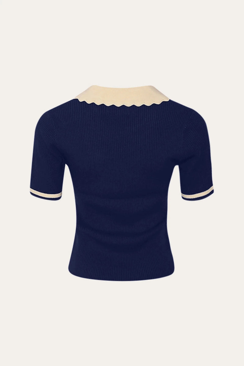 Noella Lilo Polo Knit - Navy