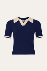 Noella Lilo Polo Knit - Navy