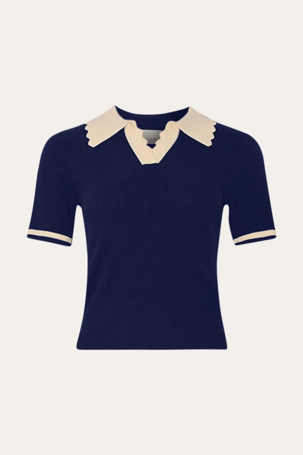 Noella Lilo Polo Knit - Navy