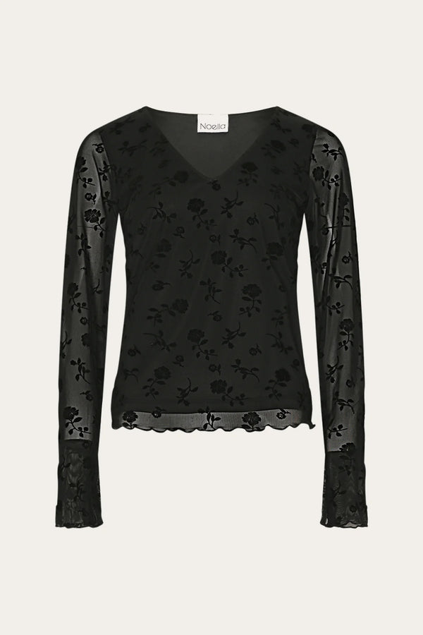 Noella Lucille Top - Clarity Black Print