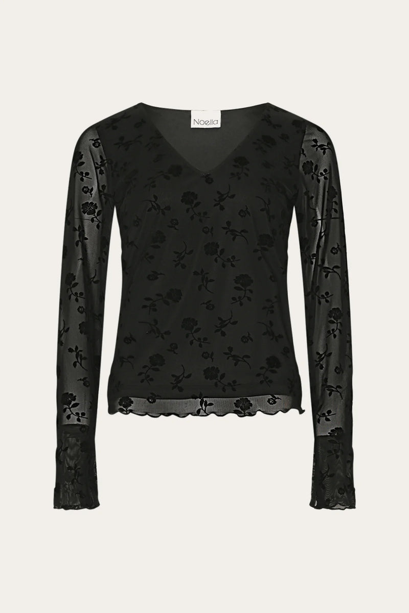Noella Lucille Top - Clarity Black Print