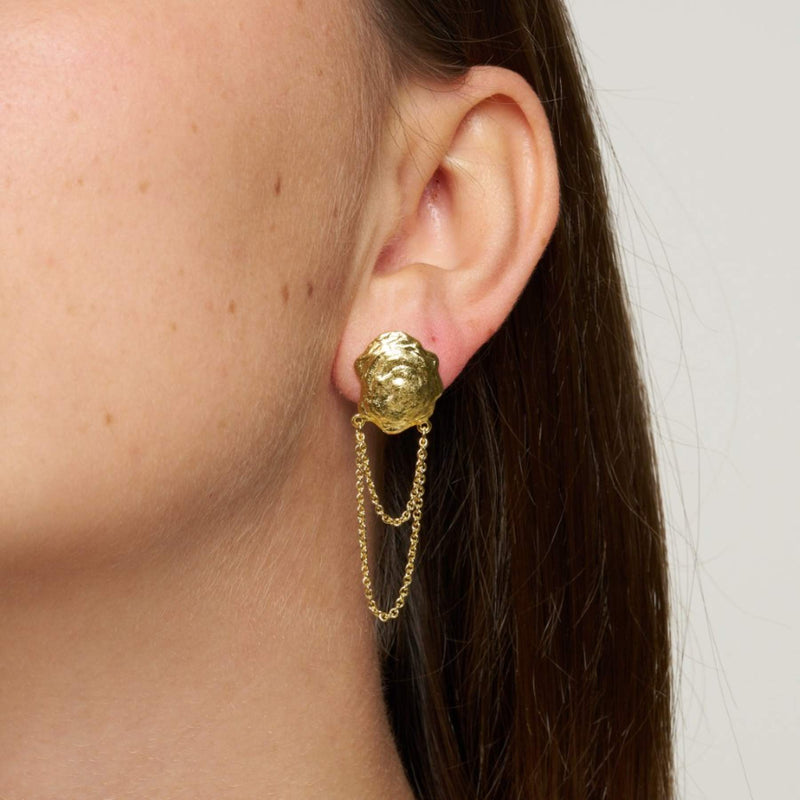 Pure By Nat Esther Chaini Earrings - Gold
