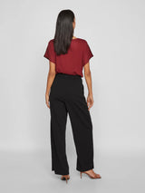 Vila Clua HW Wide Pants - Black
