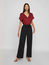 Vila Clua HW Wide Pants - Black