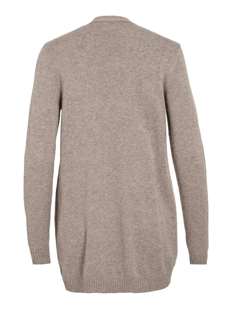 Vila Viril Open L/S Knit Cardigan - Falcon/Melange
