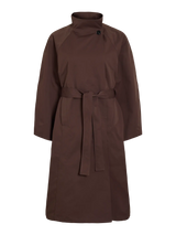 Vila Kiwi L/S Trench Coat - Coffee Bean
