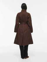 Vila Kiwi L/S Trench Coat - Coffee Bean