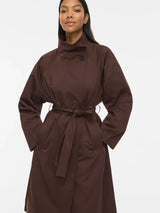 Vila Kiwi L/S Trench Coat - Coffee Bean