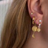 Stine a Sun and Moon Earring