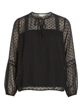 Vila Edee L/S top - Black