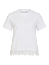 Vila Nora S/S Lace T-shirt - White