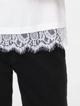 Vila Nora S/S Lace T-shirt - White